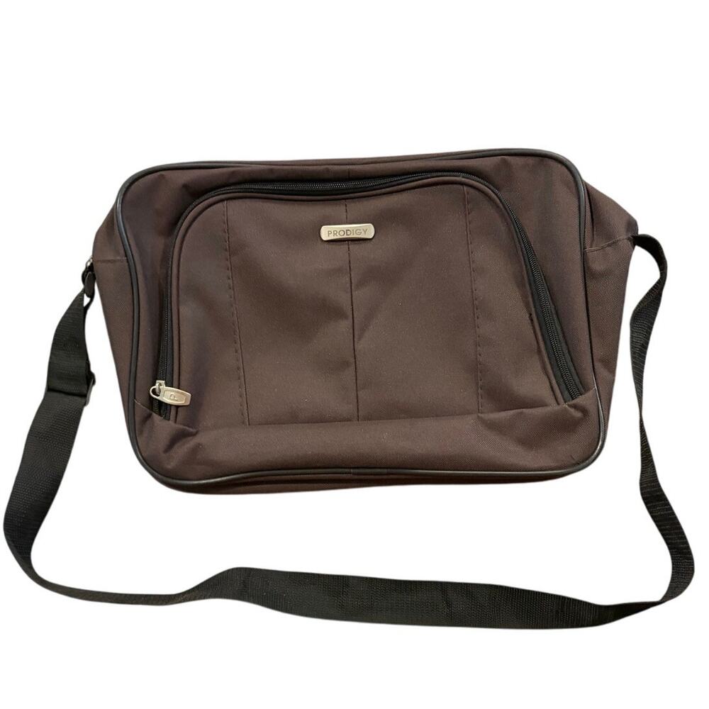 Computer Laptop Bag PRODIGY 15" x 10” with Outside Pocket Xtra Bag Brown‎